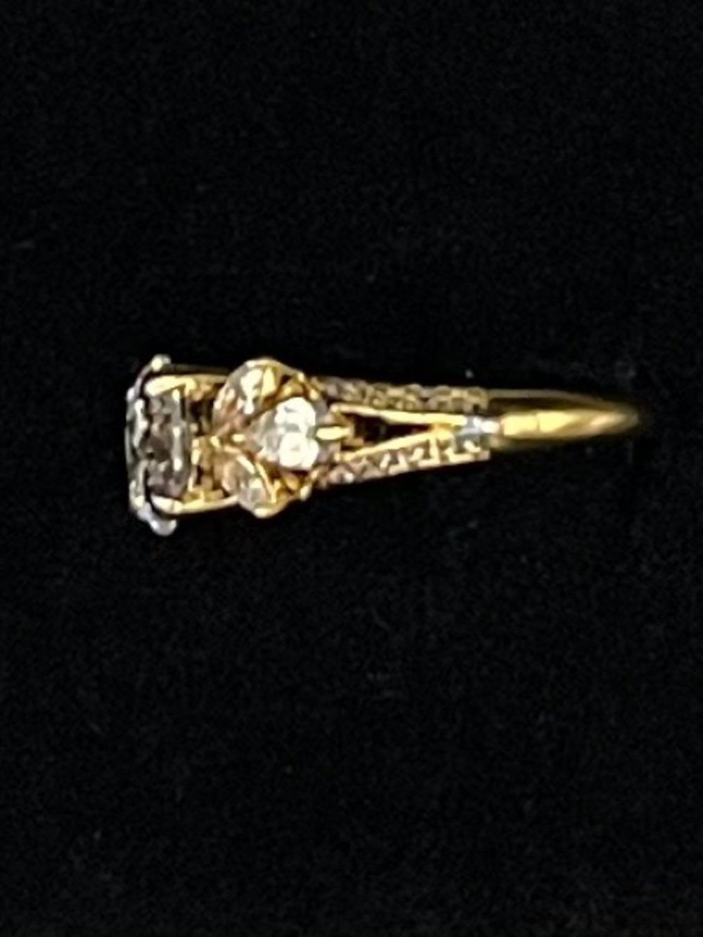 NWT Never Worn Radiance by HSN Absolute .925 SS Gold Vermeil Leaf Cluster Ring - Picture 3 of 10
